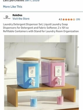 Refillable Laundry Dispenser Duo - Blue & Pink
